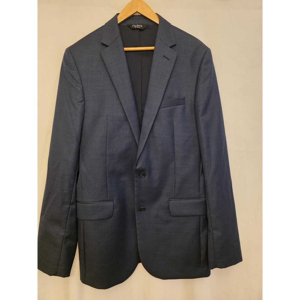 Jos. A. Bank Suit Jacket Mens 42 XLong Blue 100% Wool Slim Fit Traveler